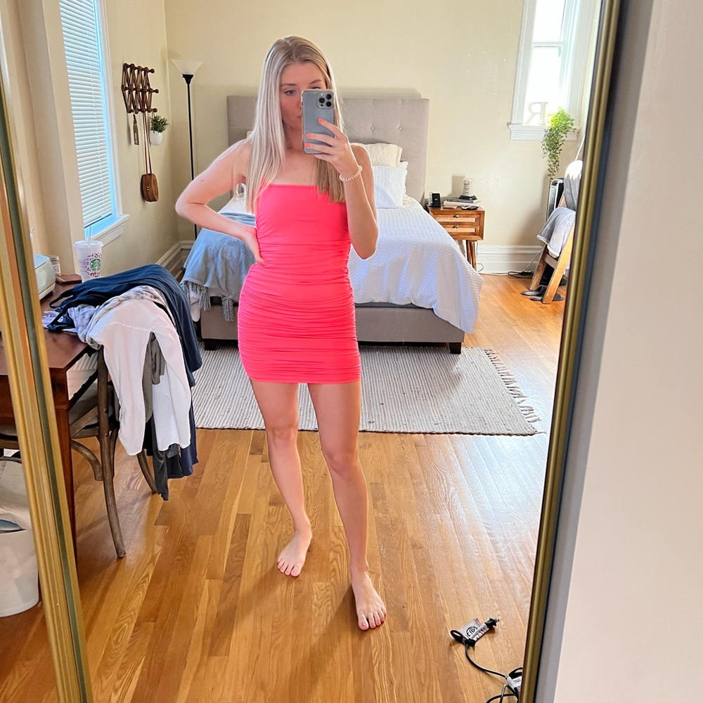 Bodycon Neon Pink Dress